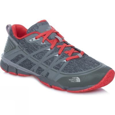 Zapatillas Running The North Face Litewave Ampere Mujer Gris / Rojas - Chile SOM251746